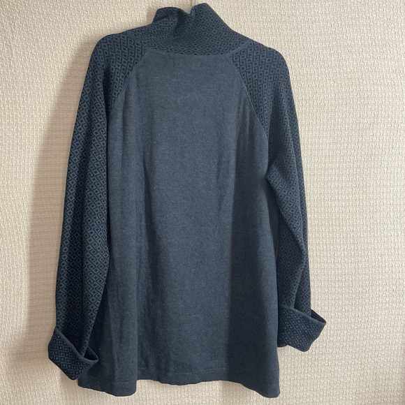 Akini Knit Tunic Women's 2X Grey &‎ Black Pullover Sweater Cotton/Polyester - Picture 6 of 8